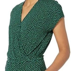 Women's Short-Sleeve Surplice Cropped Wide-Leg Jumpsuit, XL